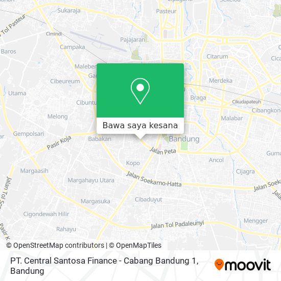 Peta PT. Central Santosa Finance - Cabang Bandung 1