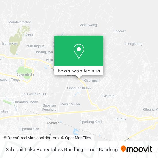 Peta Sub Unit Laka Polrestabes Bandung Timur