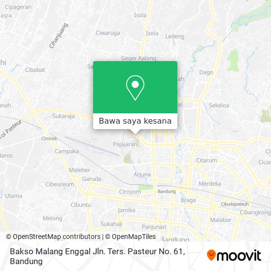 Peta Bakso Malang Enggal Jln. Ters. Pasteur No. 61