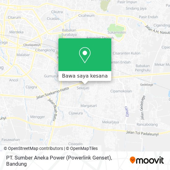 Peta PT. Sumber Aneka Power (Powerlink Genset)