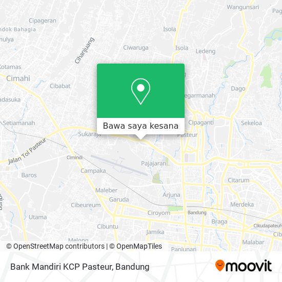 Peta Bank Mandiri KCP Pasteur