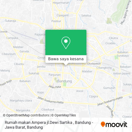 Peta Rumah makan Ampera jl.Dewi Sartika , Bandung - Jawa Barat