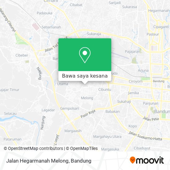 Peta Jalan Hegarmanah Melong