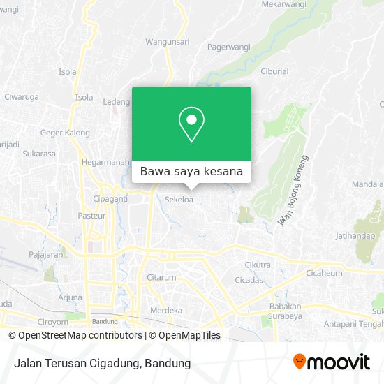 Peta Jalan Terusan Cigadung