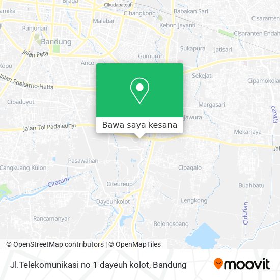Peta Jl.Telekomunikasi no 1 dayeuh kolot