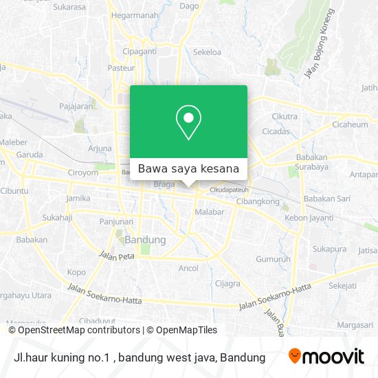 Peta Jl.haur kuning no.1 , bandung west java