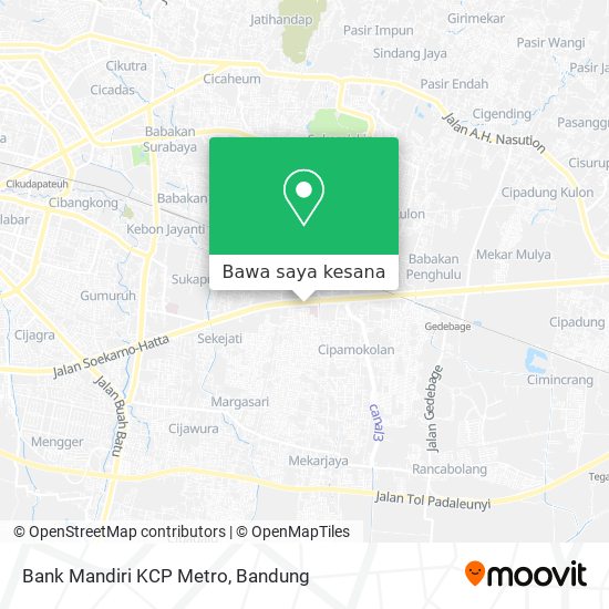 Peta Bank Mandiri KCP Metro