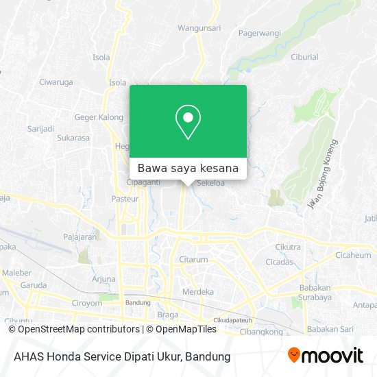 Peta AHAS Honda Service Dipati Ukur