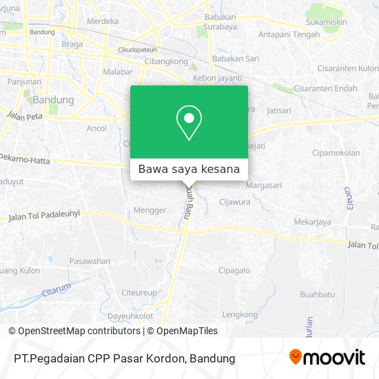 Peta PT.Pegadaian CPP Pasar Kordon