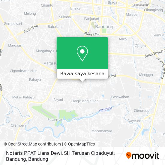 Peta Notaris PPAT Liana Dewi, SH
Terusan Cibaduyut, Bandung