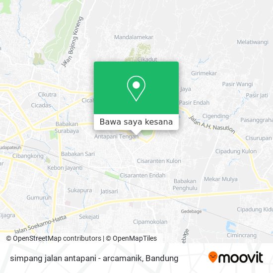 Peta simpang jalan antapani - arcamanik