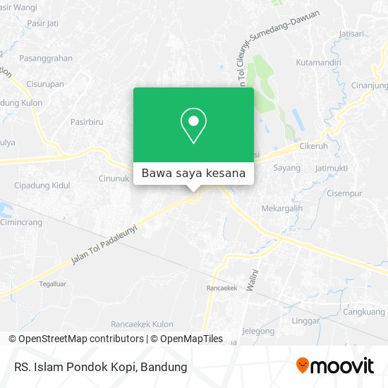 Peta RS. Islam Pondok Kopi