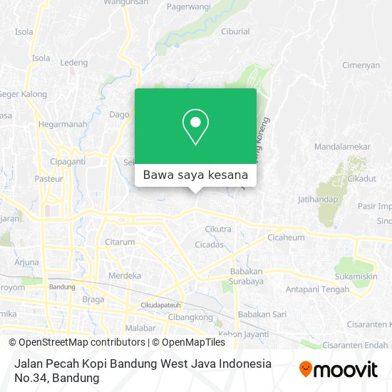 Peta Jalan Pecah Kopi Bandung West Java Indonesia No.34