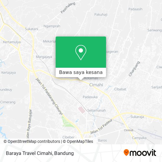 Peta Baraya Travel Cimahi
