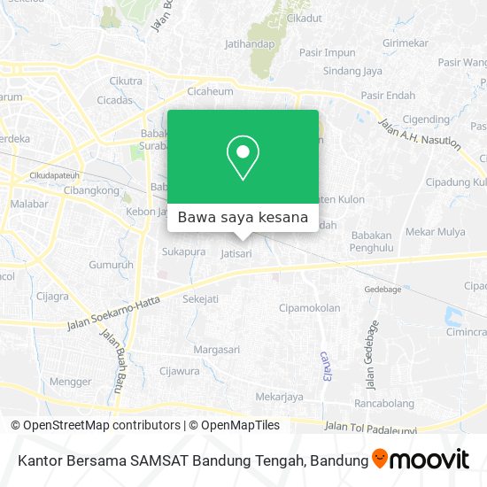 Peta Kantor Bersama SAMSAT Bandung Tengah