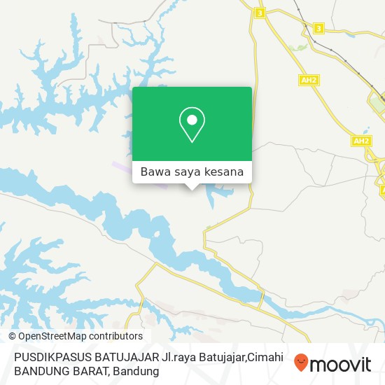 Peta PUSDIKPASUS BATUJAJAR Jl.raya Batujajar,Cimahi BANDUNG BARAT