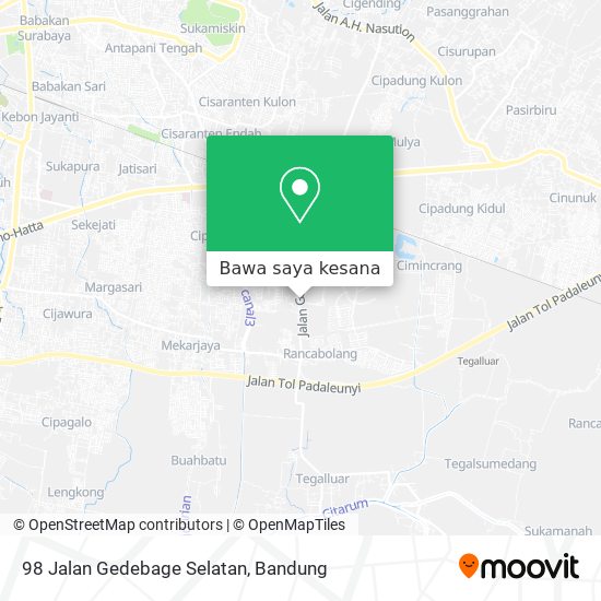Peta 98 Jalan Gedebage Selatan
