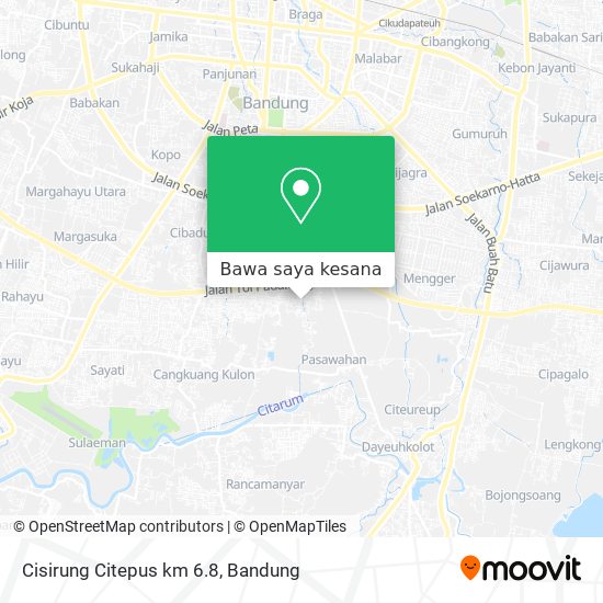 Peta Cisirung Citepus km 6.8