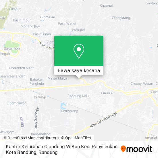 Peta Kantor Kelurahan Cipadung Wetan Kec. Panyileukan Kota Bandung