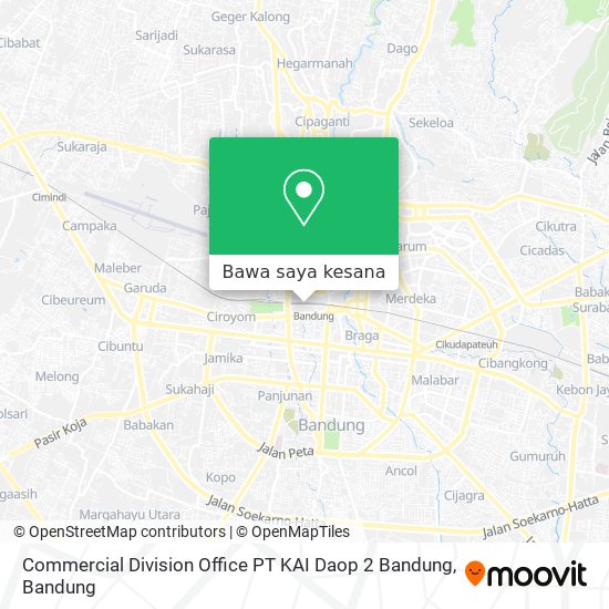 Peta Commercial Division Office PT KAI Daop 2 Bandung