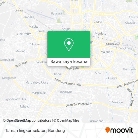 Peta Taman lingkar selatan