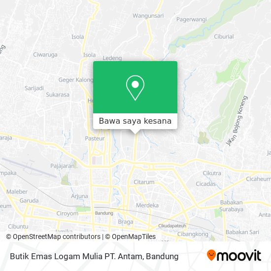 Peta Butik Emas Logam Mulia PT. Antam