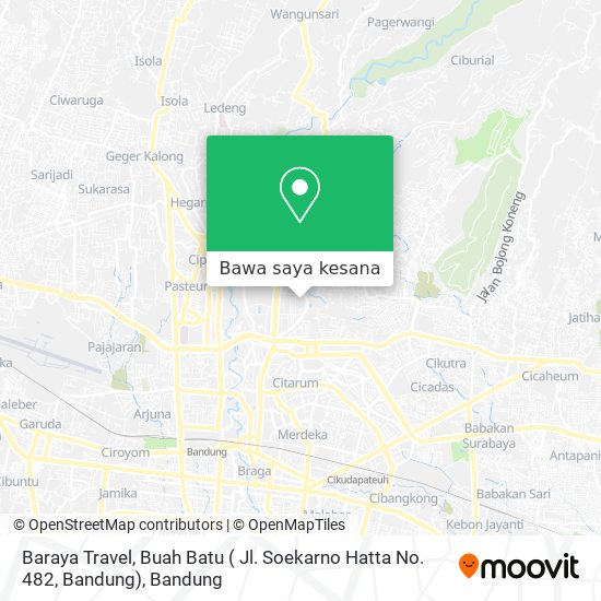 Peta Baraya Travel, Buah Batu ( Jl. Soekarno Hatta No. 482, Bandung)