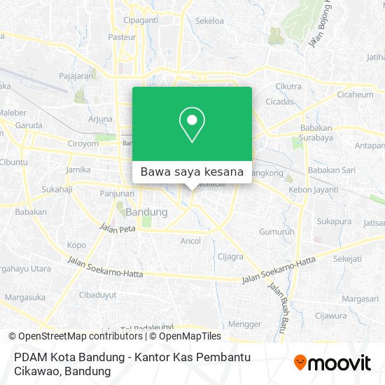 Peta PDAM Kota Bandung - Kantor Kas Pembantu Cikawao
