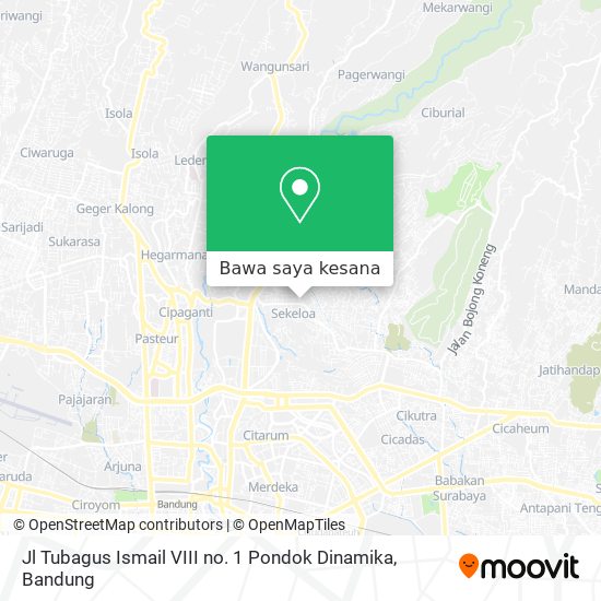 Peta Jl Tubagus Ismail VIII no. 1 Pondok Dinamika
