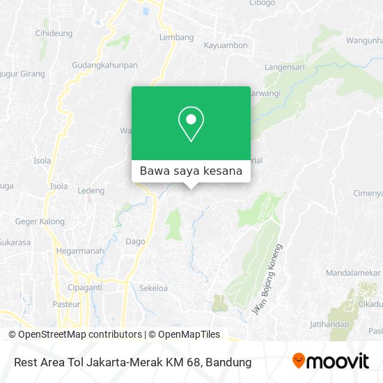 Peta Rest Area Tol Jakarta-Merak KM 68