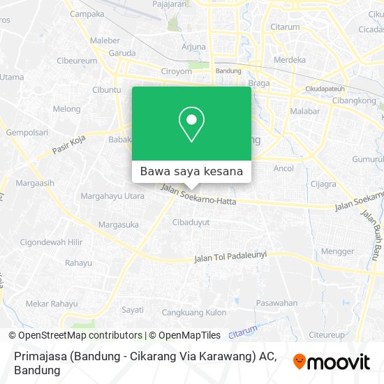 Peta Primajasa (Bandung - Cikarang Via Karawang) AC