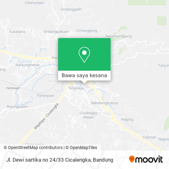 Peta Jl. Dewi sartika no 24 / 33 Cicalengka