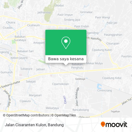 Peta Jalan Cisaranten Kulon