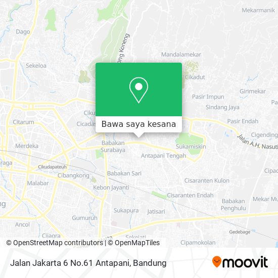 Peta Jalan Jakarta 6 No.61 Antapani