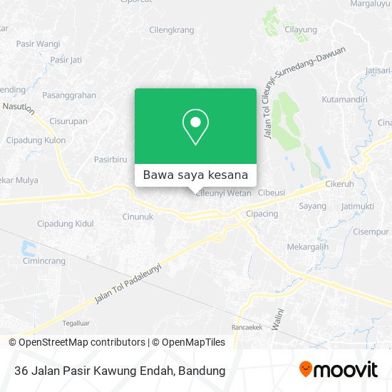 Peta 36 Jalan Pasir Kawung Endah