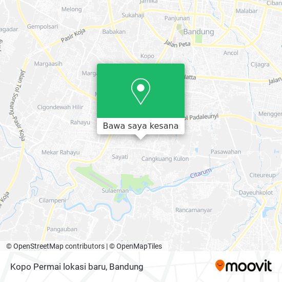 Peta Kopo Permai lokasi baru