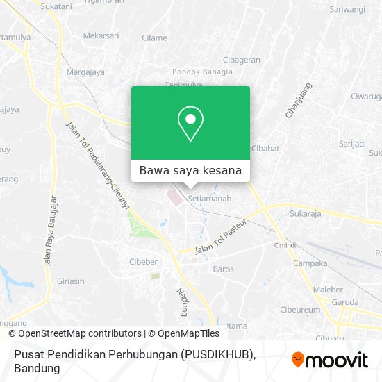 Peta Pusat Pendidikan Perhubungan (PUSDIKHUB)