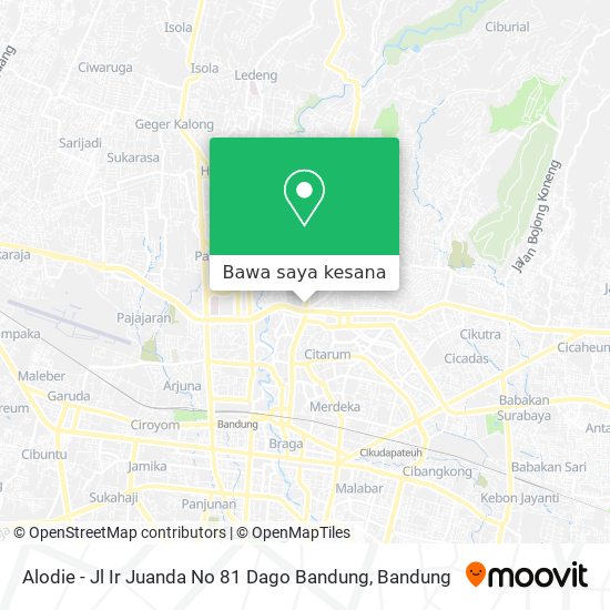 Peta Alodie - Jl Ir Juanda No 81 Dago Bandung