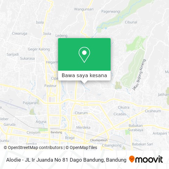 Peta Alodie - JL Ir Juanda No 81 Dago Bandung