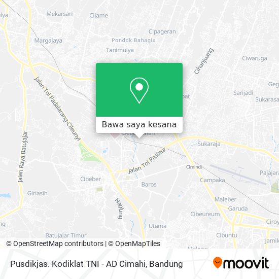 Peta Pusdikjas. Kodiklat TNI - AD Cimahi