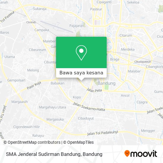 Peta SMA Jenderal Sudirman Bandung