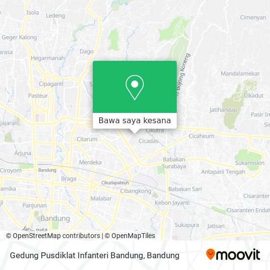 Peta Gedung Pusdiklat Infanteri Bandung