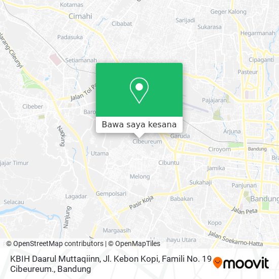Peta KBIH Daarul Muttaqiinn, Jl. Kebon Kopi, Famili No. 19 Cibeureum.