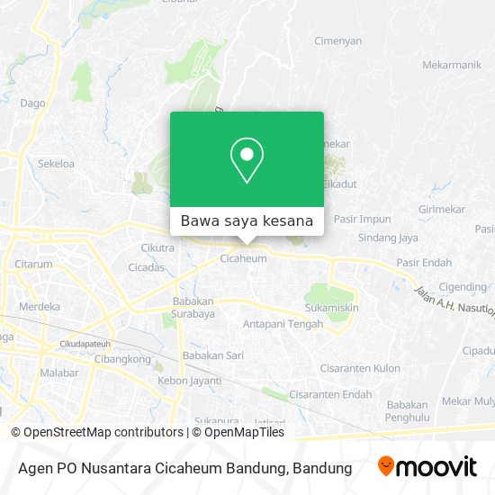 Peta Agen PO Nusantara Cicaheum Bandung