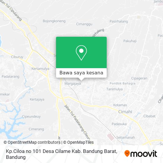 Peta Kp.Ciloa no 101 Desa Cilame Kab. Bandung Barat