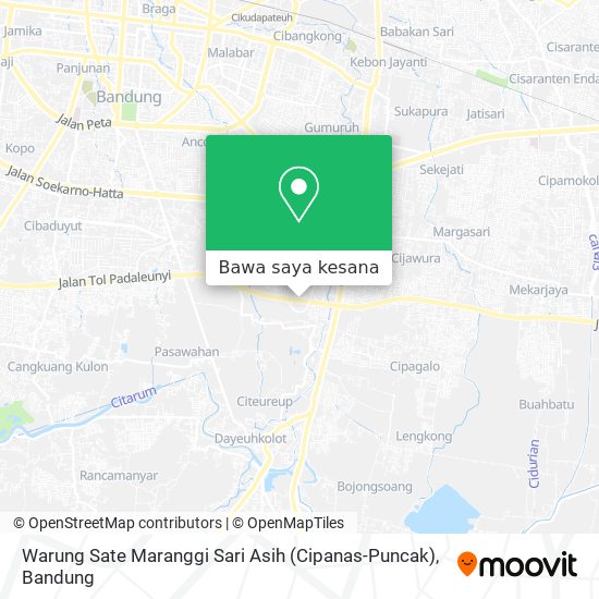 Peta Warung Sate Maranggi Sari Asih (Cipanas-Puncak)