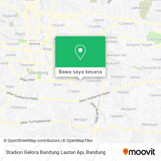 Peta Stadion Gelora Bandung Lautan Api