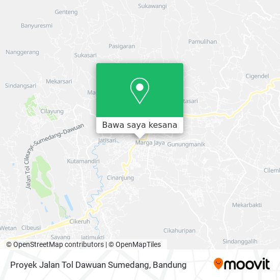 Peta Proyek Jalan Tol Dawuan Sumedang