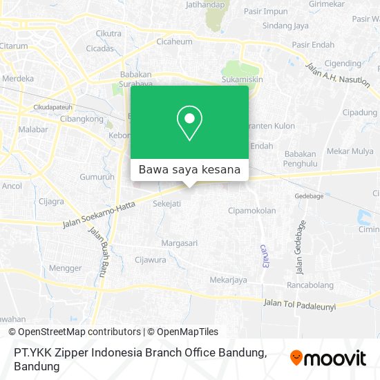 Peta PT.YKK Zipper Indonesia Branch Office Bandung
