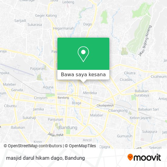Peta masjid darul hikam dago